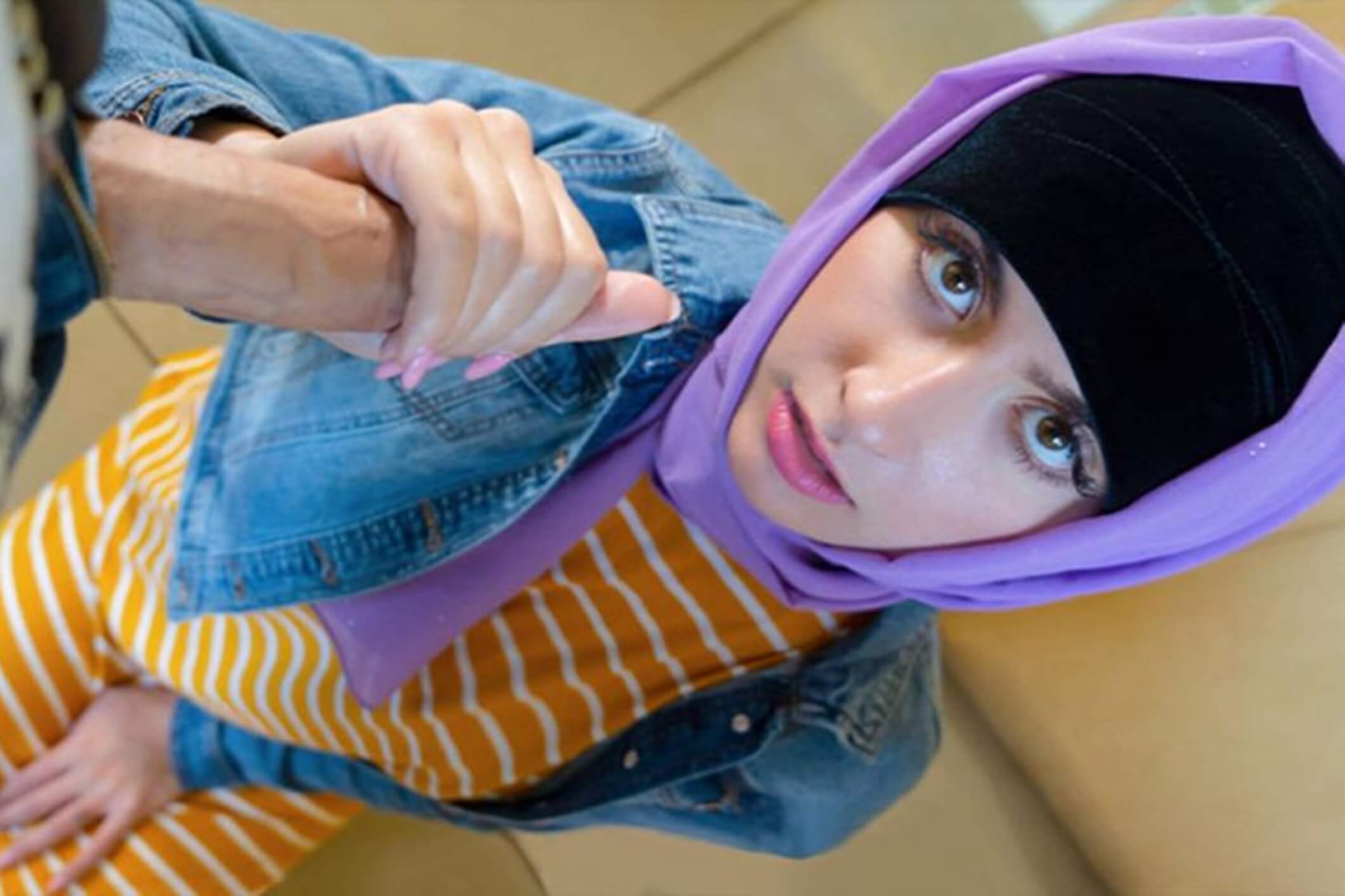 Angeline Red - Angeline Will End Up Completely Naked, The Hijab Stays On  Though - Porn00